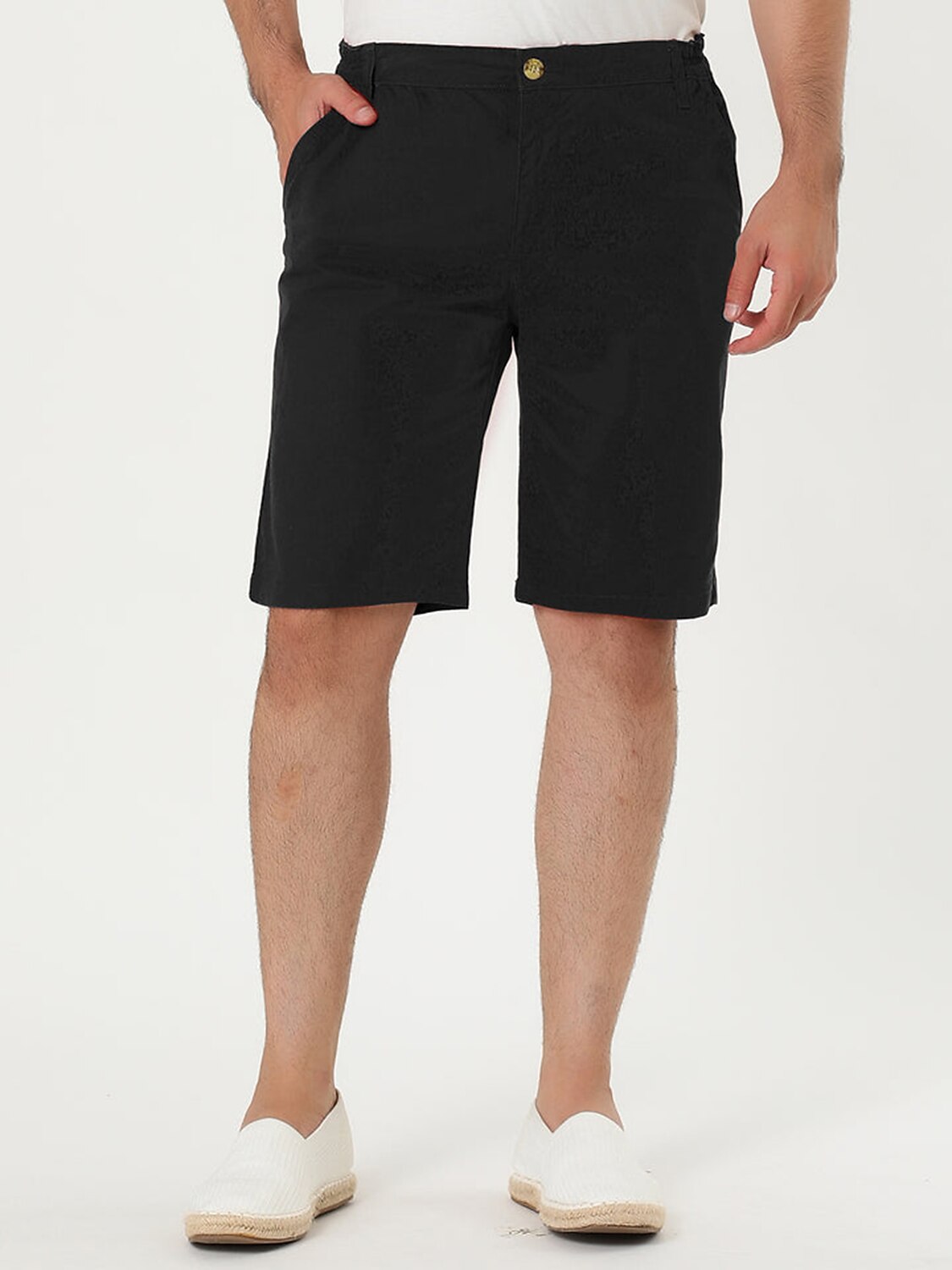 Férfi Rózsaszín nadrág Rövidnadrágok Chino Shorts Ruha Rövidnadrág Bermuda nadrág Zseb Sima Mokaszinok Légáteresztő Szabadtéri Napi Alkalmi Divat Alkalmi Fekete Arcpír rózsaszín 2025 - $21.99 –P5