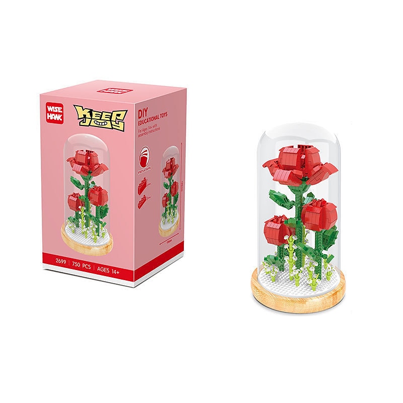 Blocos de construção para presentes do dia das mulheres, crie lindos buquês de flores com este kit de construção de flores de 1 peça - perfeito para adultos&amp; crianças! presentes de dia das mães de 2025 por $35.99 –P10
