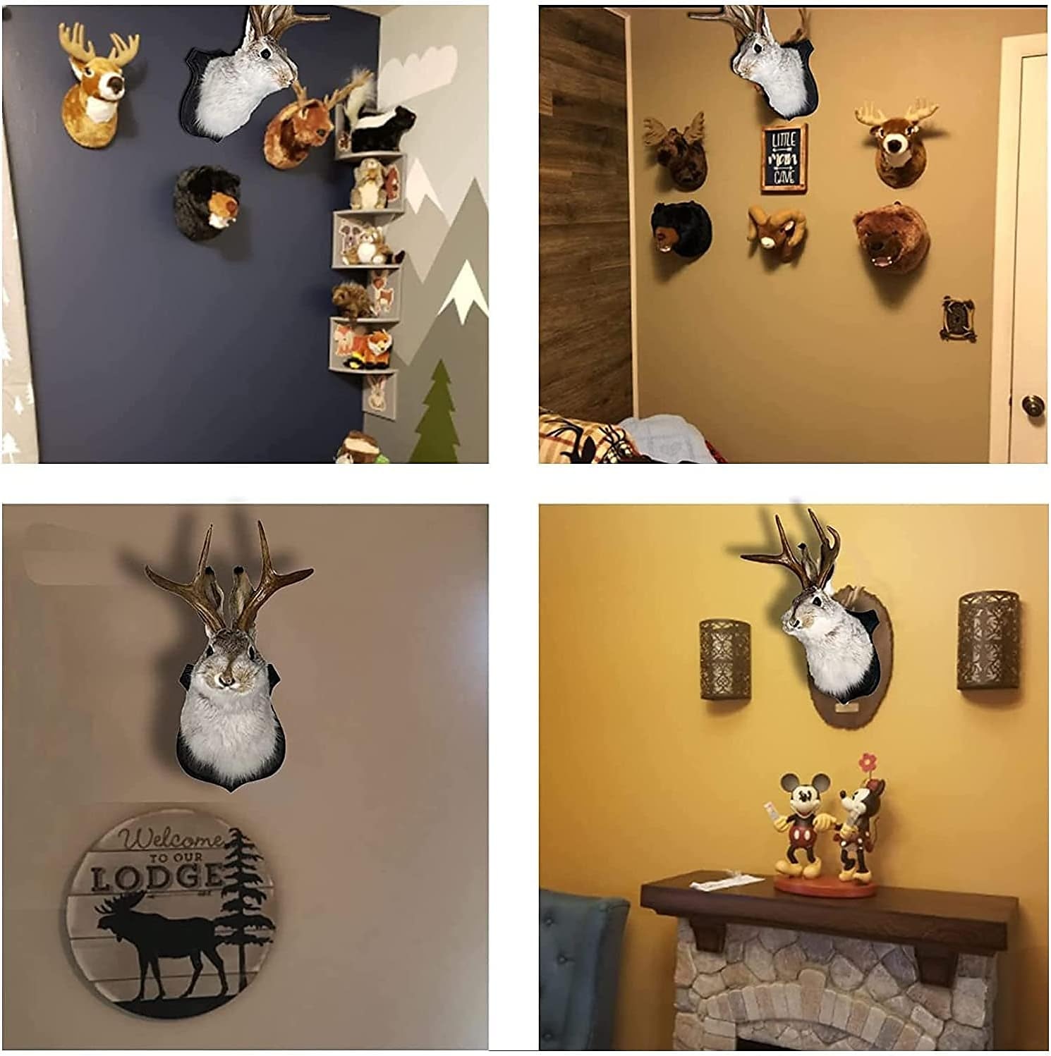 Jackalope Rabbit Wall Decor The Latest Legend of Antlers,Fake Rabbit Resin Art Wall Mount, Simulation Head Specimen Ornament 2025 - $30.99 –P3