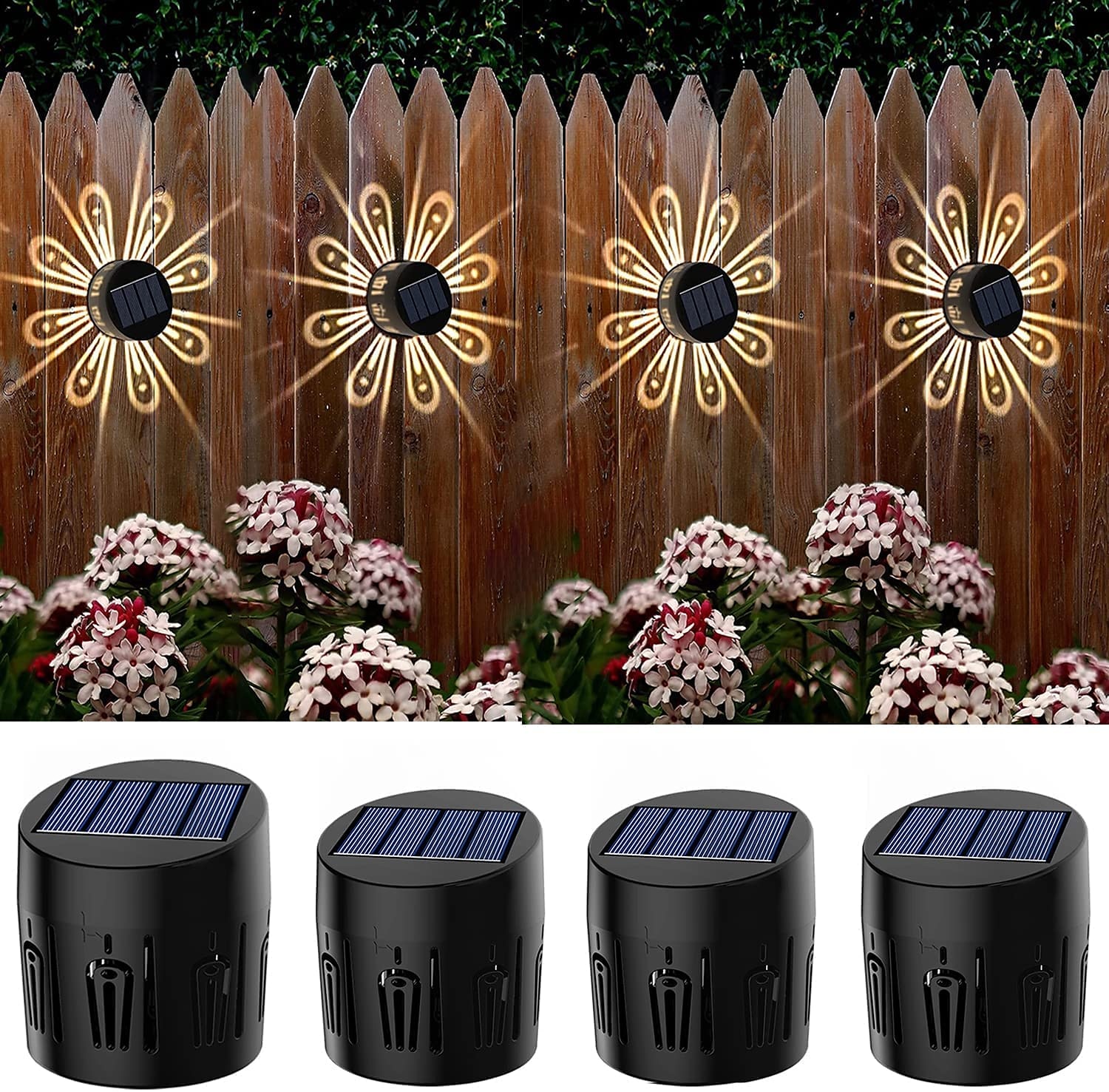 lumina solara de perete lumina de punte care schimba culoarea lumina de gard in aer liber impermeabila vila gard de gradina curte perete pilastru scara decorare 2025 - $20.99 –P2