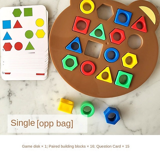 barkácsolás gyerekeknek geometriai alakzat színillesztés 3d puzzle baba montessori játékok tanulás oktatási interaktív harci játék játékok gyerekeknek 2025 - $22.84 –P1