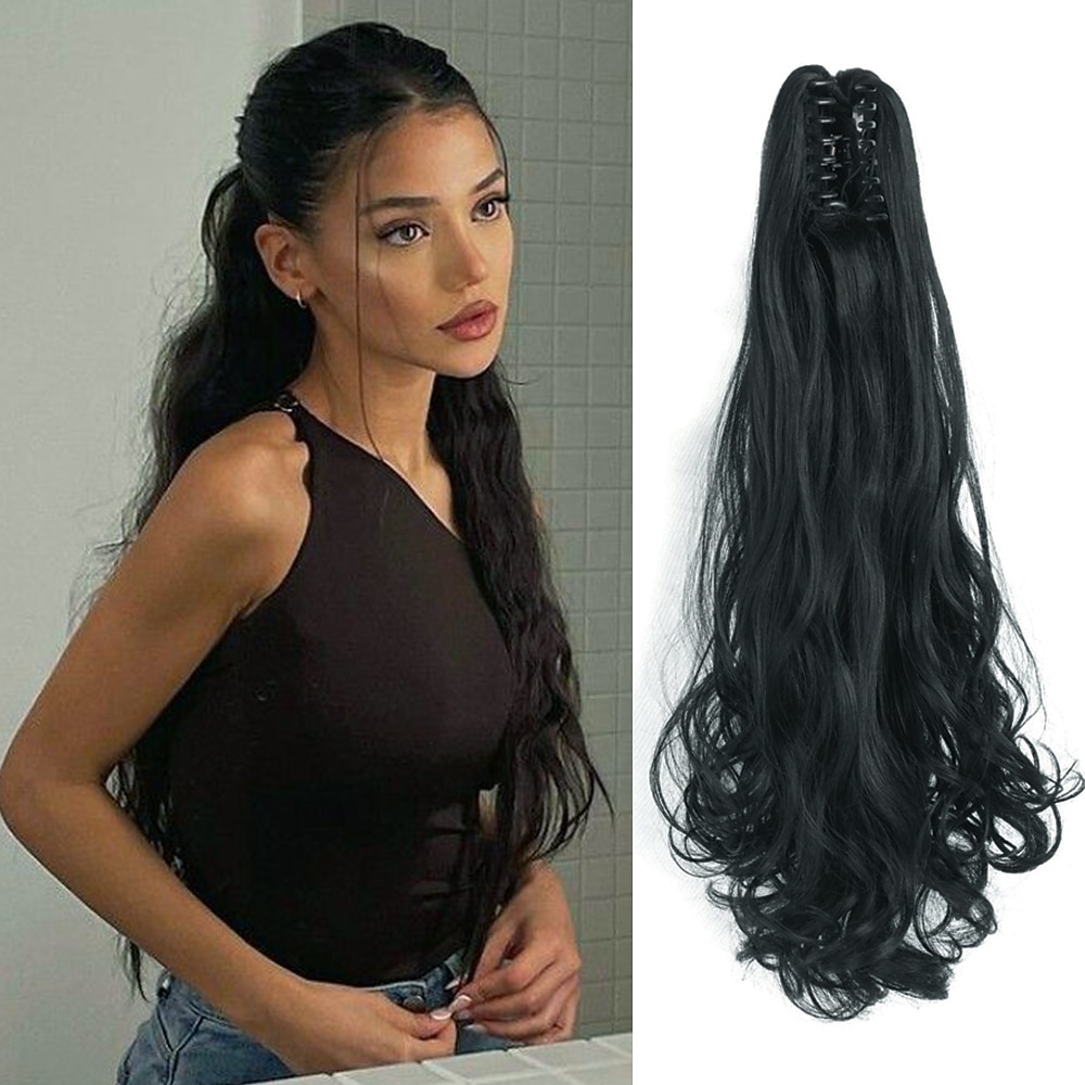Gancio Code Classico / sintetico / Facile da indossare Capelli sintetici Pezzo di capelli Estensione capelli Ondulato / Onda naturale 22 pollici Festa / Serata / Da tutti i giorni / Da mare del 2025 a $14.49 –P5