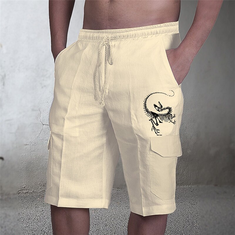 Men's Animal Skull Graphic Prints Cargo Shorts Summer Shorts Mid Waist Streetwear Designer Casual Daily Holiday Elastic Waist Drawstring Print Designer Clothing Apparel 2025 - $19.99 –P3