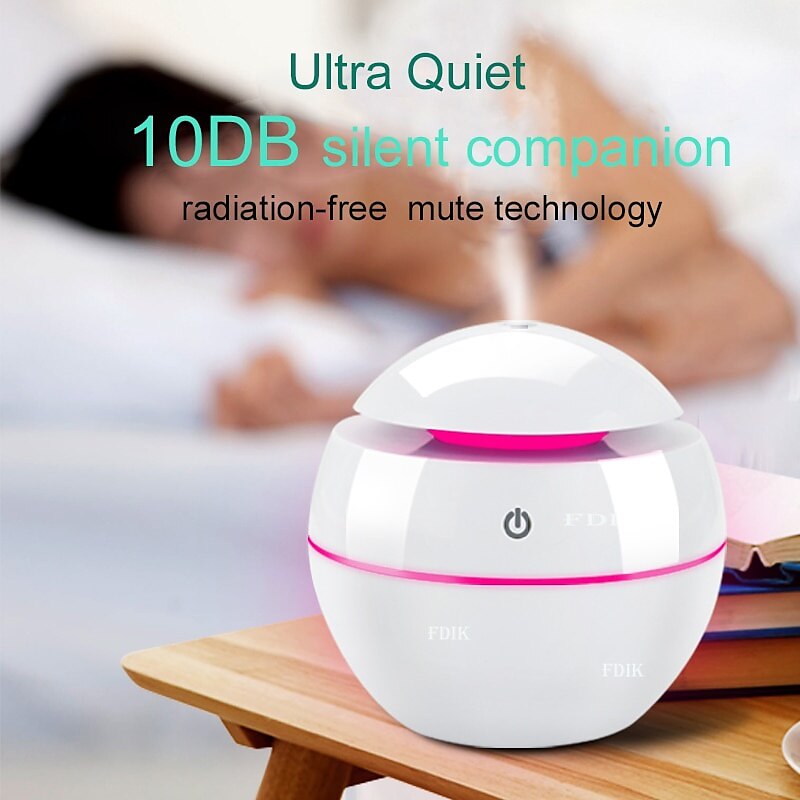 etherische oliediffuser met aroma usb ultrasone luchtbevochtiger voor thuis aromadiffuser stoomdiffuser 7-kleuren led-licht 130 ml kantoor 2025 - $19.99 –P1