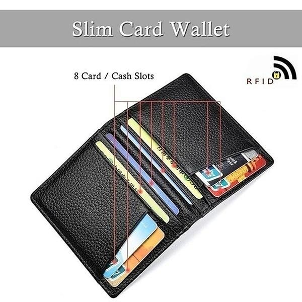 Ultra Slim Front Pocket Wallet Bifold Mens Wallet With 8 Card Slots Minimalist Travel Wallet Flip ID Window Slots for Driver License ID Cards Business Wallet Slim 2025 - GBP £4.5 –P5