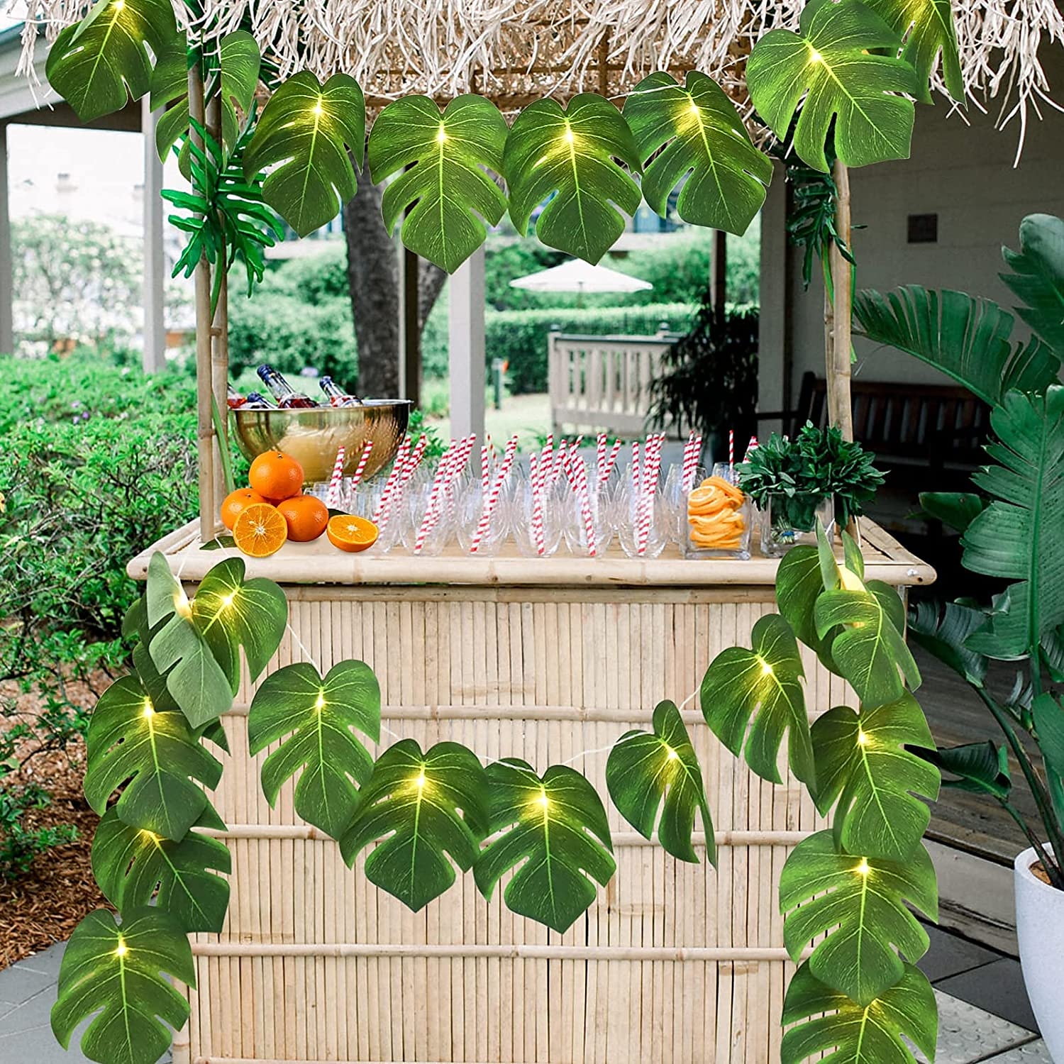 2026年 3 メートル 20led ヤシの葉ハワイアントロピカルパーティー装飾ライト家庭菜園屋外屋内ジャングルシーサイド屋外キャンプパーティーの装飾  コレクション – $15.49 –P10