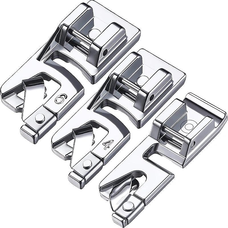 3pcs Narrow Rolled Hem Sewing Machine Presser Foot Set, Suitable For 3mm, 4mm, 6mm, Compatible With Household Multifunctional Sewing Machine 2025 - $9.49 –P1