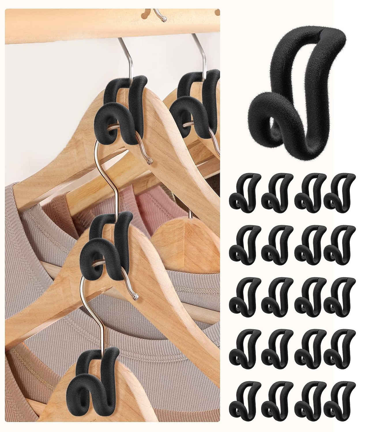 10 PCS Clothes Hanger Connector Hooks, Magic Hanger Hooks Heavy