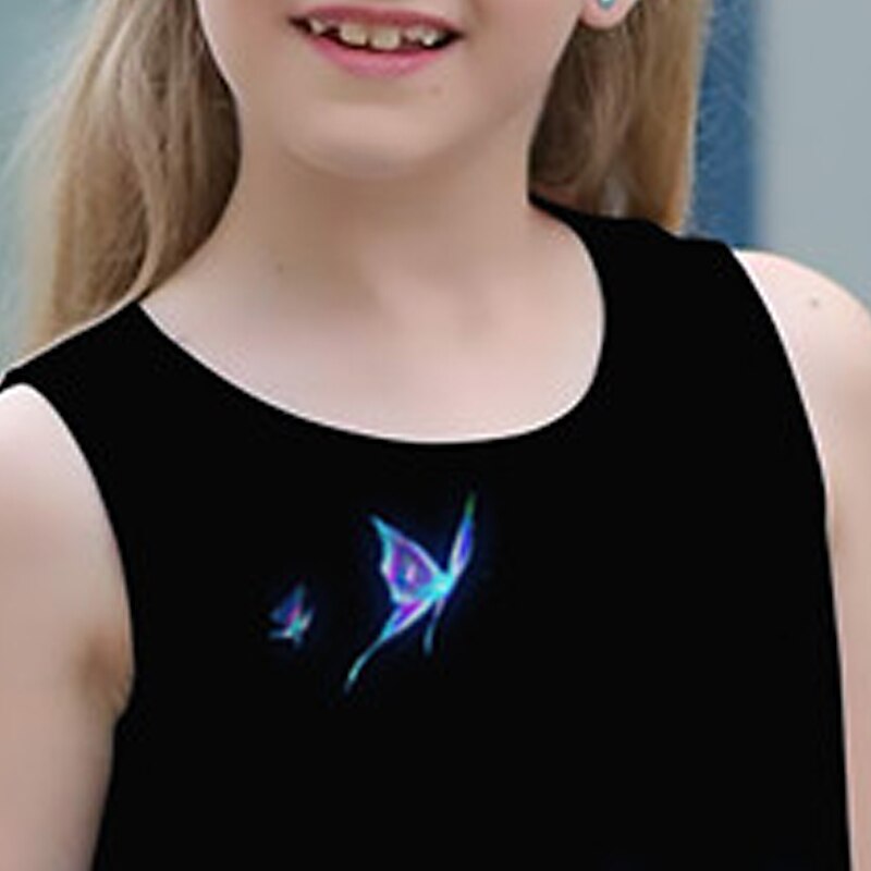 ragazze' 3D Pop art Gatto Farfalla Vestito Senza maniche Stampa 3D Estate Primavera Sportivo Giornaliero Per eventi stile sveglio Informale Dolce Bambino 3-12 anni Abito casual Abito linea A Abito del 2025 a $13.99 –P3