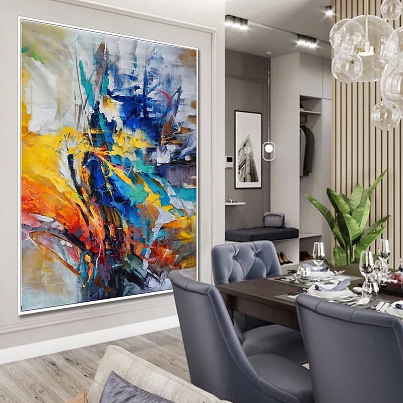Peinture à l'huile faite à la main toile art mural décoration abstraite moderne pour la décoration intérieure roulé sans cadre peinture non étirée de 2026 ? $114.99 –P6