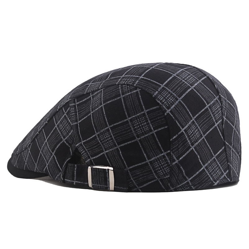 Dla obu płci Kaszkiet Czarny Biały Poliester Retro Podróże Styl plażowy Na zewnątrz Urlop Kratka Regulowany Moda 2025 - $13.99 –P5