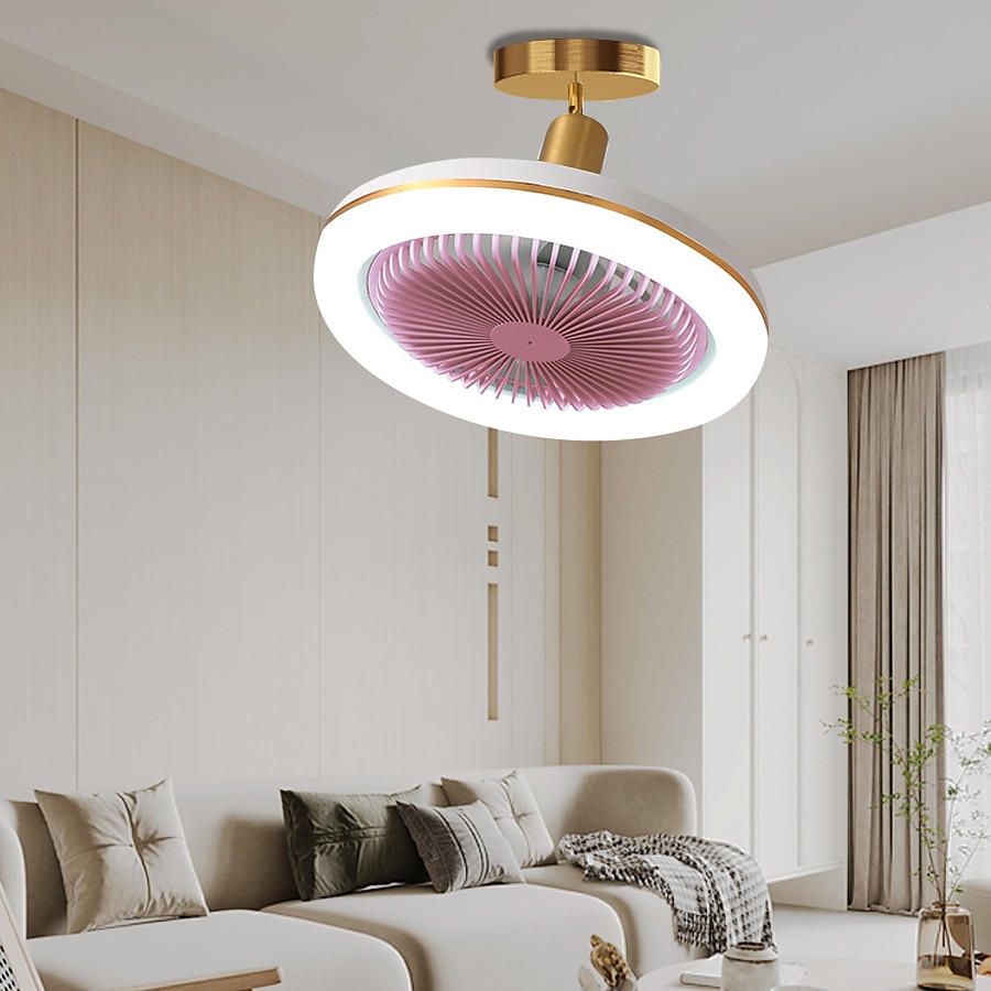 takfläkt med ljusfjärrkontroll 30w 10 tums hängande hängande takfläkt dimbar 3 ljus färg, 3 hastigheter led lågprofil infälld takfläkt för kök 85-265v 2025 - $75.99 -P8
