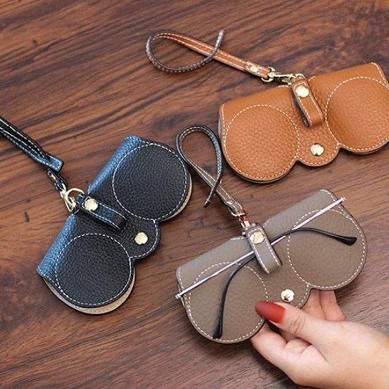 Leather Glasses Case Sunglasses Pouch, Portable Eyeglass Carrying Case, Cute men & women, Multicolour 2025 - $6.49 –P4