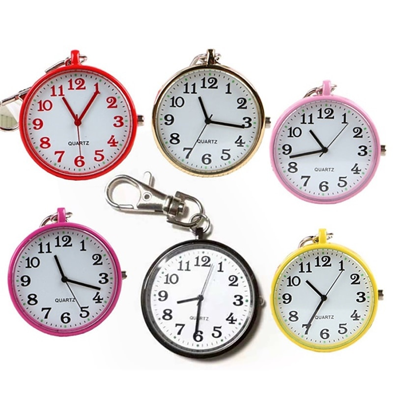 2023 Pocket Watches Nurse Pocket Watch Keychain Fob Clock with Battery Doctor Medical Vintage Watch 2025 - $12.99 –P2