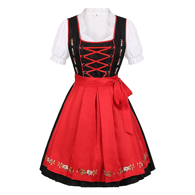 Oktoberfest dirndl Trachtenkleader Dirndl pusero baijerilainen impi Saksa München Niityt Naisten Perinteinen tyyli kangas Pusero Leninki Esiliina 2025 - $46.99 –P1