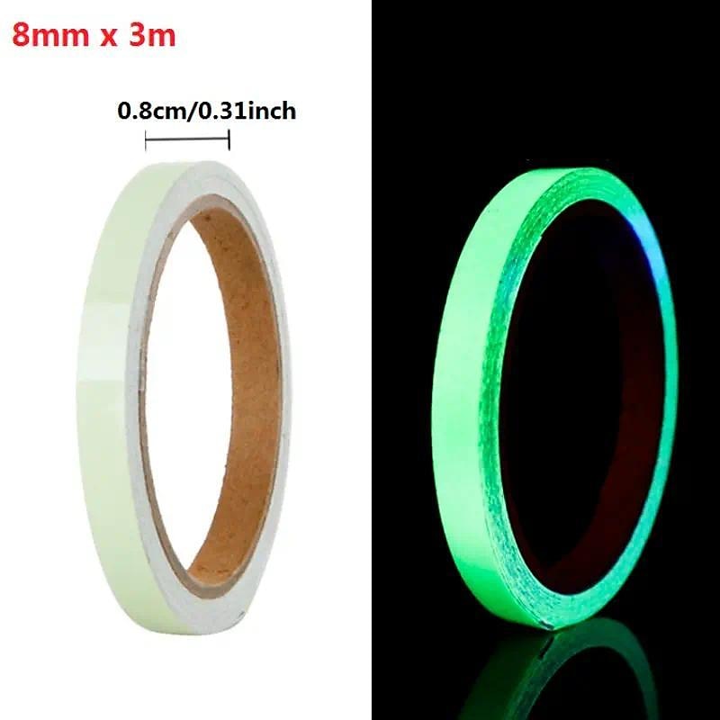 1 Rolle Leuchtband, 3 m selbstklebendes Nachtsicht-Sicherheitswarnband, das im Dunkeln leuchtet, Sicherheitsbühne und Heimdekoration 2025 - $6.49 –P8