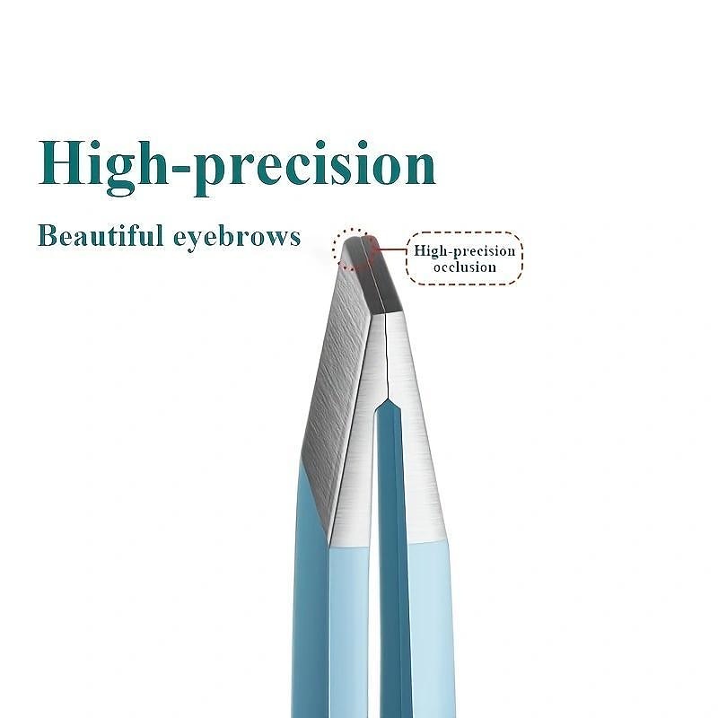 4pcs pince à épiler de précision professionnelle inclinée et à pointe pointue ensemble d'outils de plumeuse de sourcils pour les poils incarnés, pince à épiler avec cuir de 2025 ? $9.49 –P6