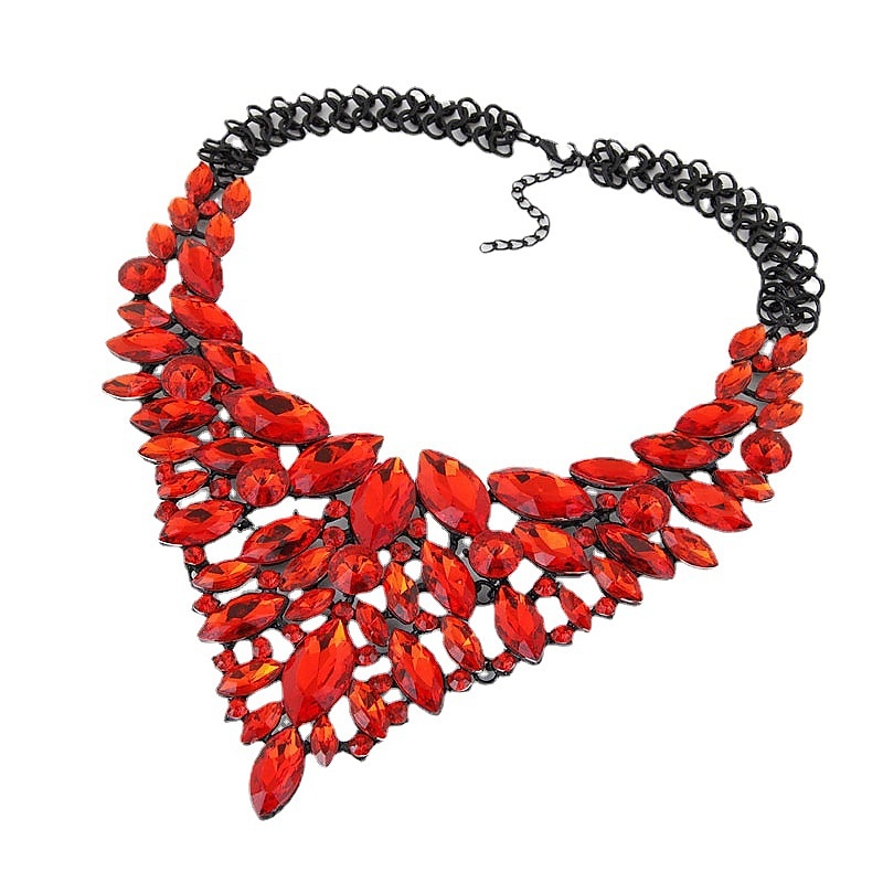 1st statement halsband kristall halsband för kvinnors bröllopsfest kväll legering retro alfabet form dyrbar 2025 - $25.99 –P9