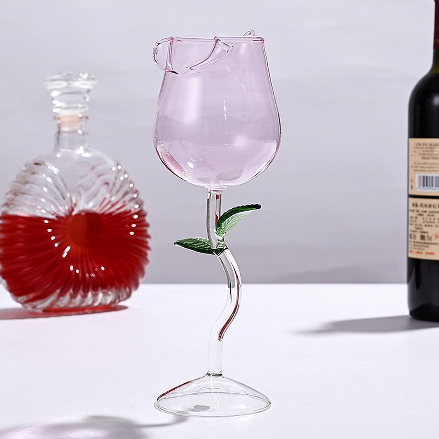 Red Wine Glass,rose Flower Shape Wine Glass,cocktail Wine Juice