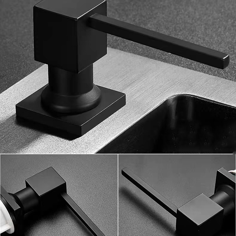 2026年 ソープディスペンサー ステンレススチール、カウンター下延長チューブキット付き、キッチンカウンタートップ内蔵シンクソープディスペンサー、17オンスボトル付き、ほとんどの石鹸容器22/26/28mmに適合します。  コレクション – $56.99 –P15