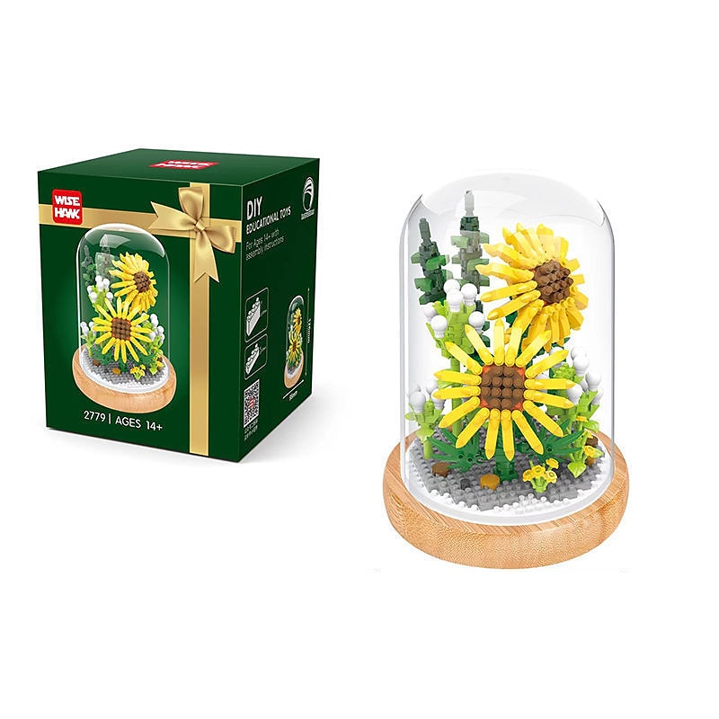Blocos de construção para presentes do dia das mulheres, crie lindos buquês de flores com este kit de construção de flores de 1 peça - perfeito para adultos&amp; crianças! presentes de dia das mães de 2025 por $35.99 –P8