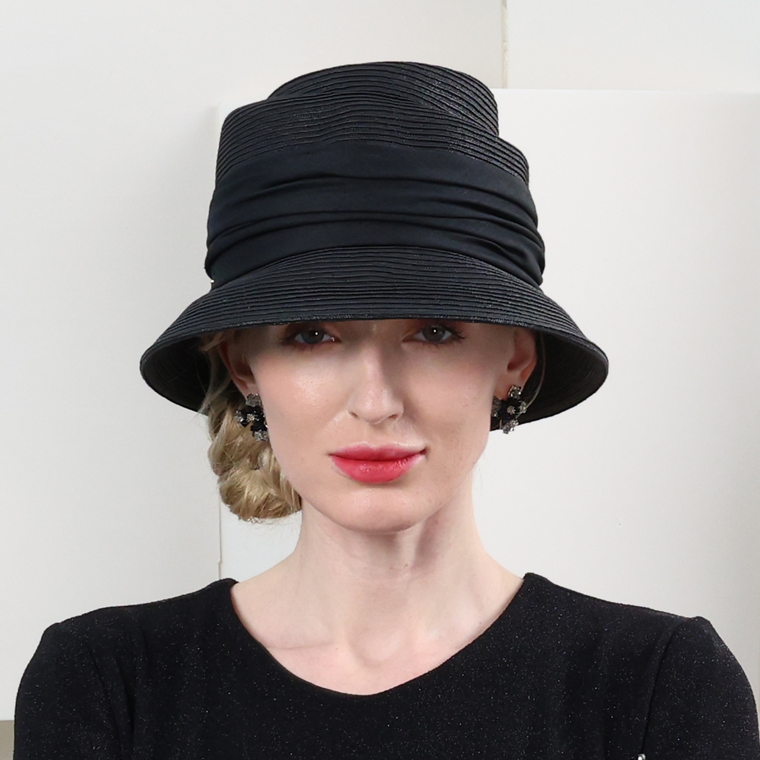 cappelli cappello a secchiello in fibra di poliestere cappello di paglia cappello da sole vacanza casual semplice protezione solare con copricapo copricapo del 2026 a $40.99 –P9
