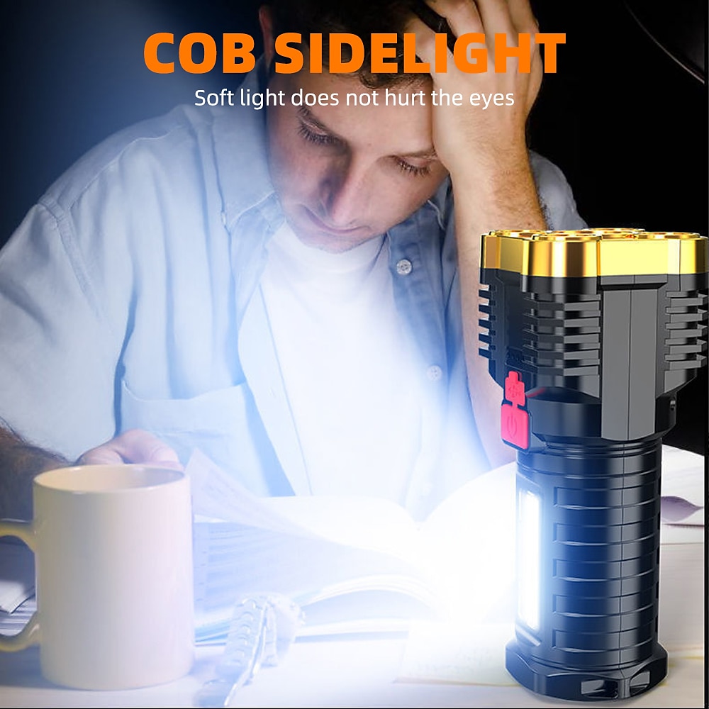 2025年 5LED 多機能明るい懐中電灯屋外ポータブル cob サイドライト作業灯 usb 充電式  コレクション – $11.99 –P3
