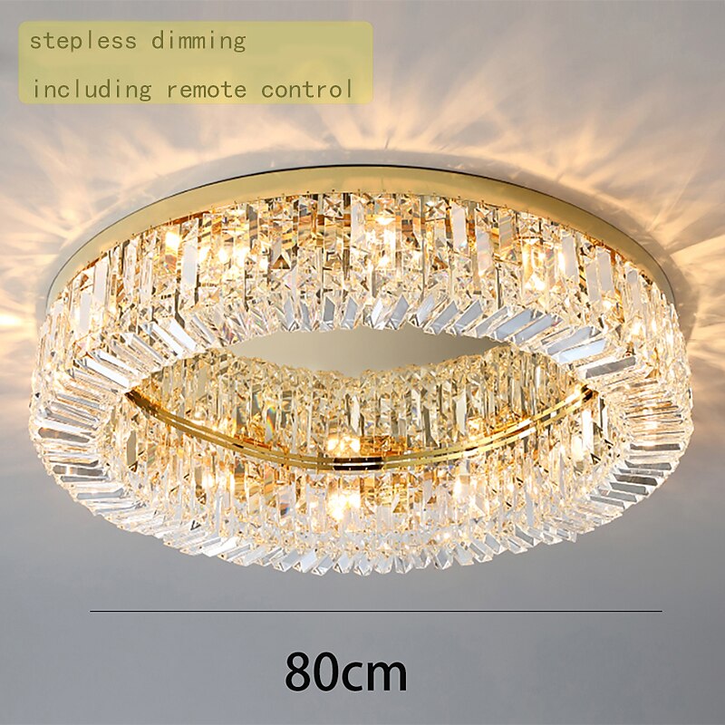 60 cm עיצוב ייחודי נורות תקרה פלדת אל חלד כרום LED סגנון נורדי 110-240 V 2025 - $687.89 –P11