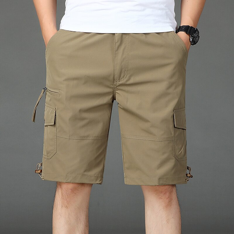 Homens Bermuda Cargo Calção Shorts de verão Shorts de Trilha Com Cordão Cintura elástica Bolso multi Tecido Conforto Macio Comprimento do joelho Ao ar livre Diário Para Noite Moda Casual Exército de 2025 por $21.99 –P2