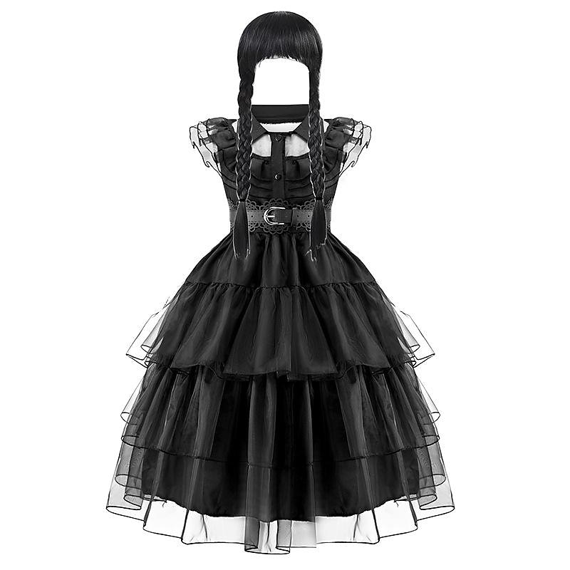 Horror gotic Academia Întunecată Peruci Cosplay Rochii din tul Set accesorii Punk și gotic for Fete Pentru copii Carnaval Zuia Copiilor Mascaradă 2026 - $52.99 –P2