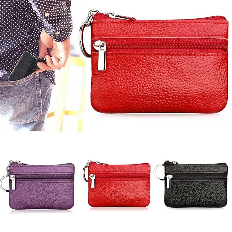 Fashion Leather Mini Coin Change Purse Wallet Clutch Zipper Small Soft Key Card Holder Money Bag Pocket Wallets 2025 - $10.99 –P6