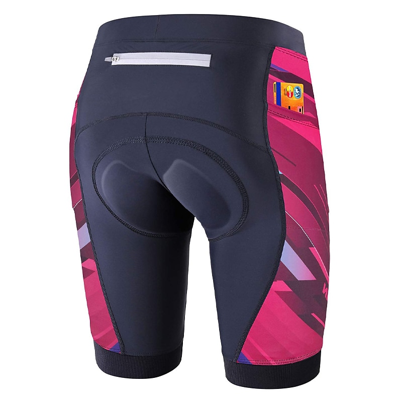Dames Wielrenshorts Fietsen Gewatteerde shorts Kleding Onderlichaam Bergracen Wegwielrennen Sport Grafisch 3D-pad Ademend Sneldrogend Vochtregelerend Roze Blauw Spandex Kleding Wielrenkleding 2025 - $25.99 –P1