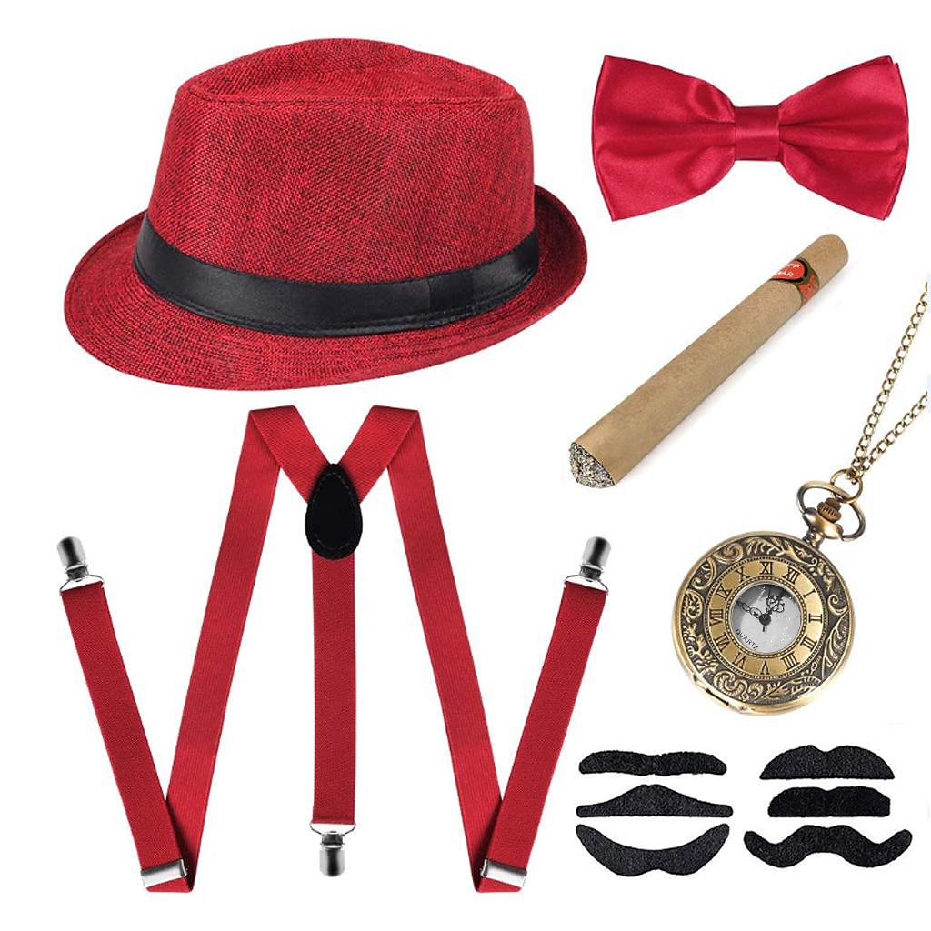 Loucos anos 20 Anos 20 Retro Vintage Chapéu panamá Conjunto de acessórios O Grande Gatsby Fantasia Homens Baile de Máscaras Festa de Solteira Adulto Arco Mais Acessórios Chapéu de 2026 por $21.99 –P4