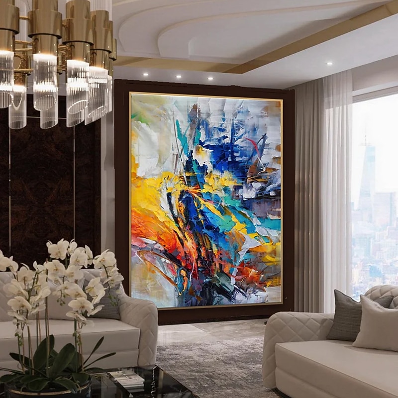 Peinture à l'huile faite à la main toile art mural décoration abstraite moderne pour la décoration intérieure roulé sans cadre peinture non étirée de 2026 ? $114.99 –P4