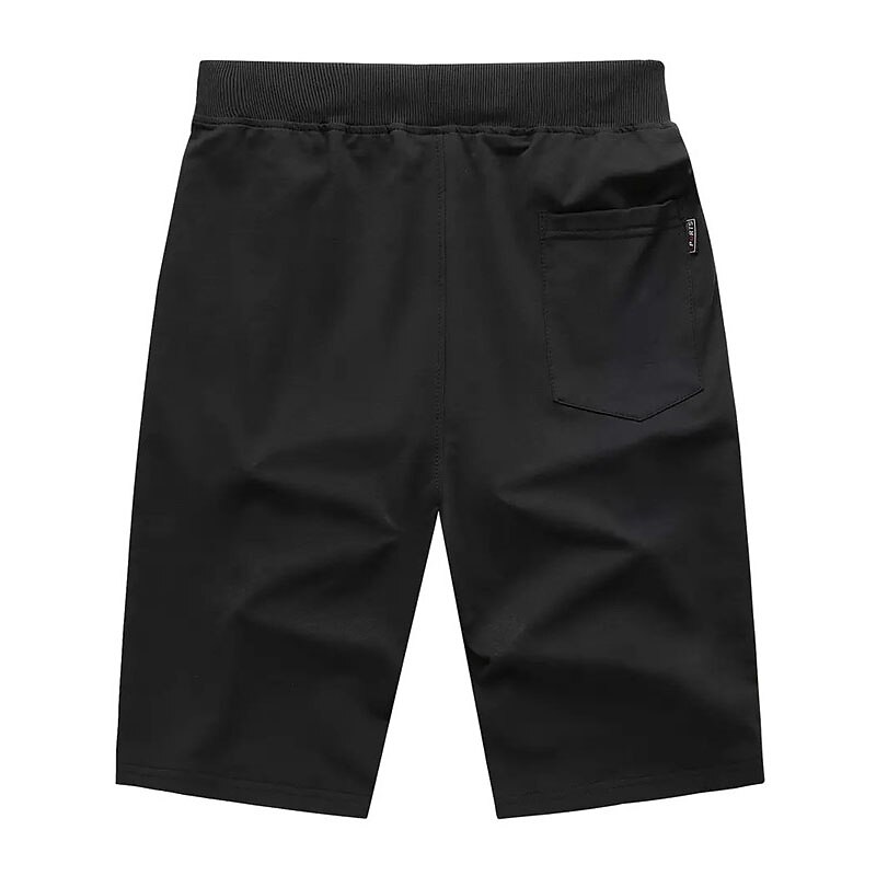 Men's Sweat Shorts Shorts Summer Shorts Beach Shorts Drawstring Elastic Waist Straight Leg Plain Comfort Breathable Short Casual Daily Holiday Cotton Blend Sports Fashion ArmyGreen Black 2025 - $17.99 –P4