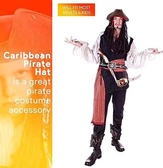Rétro Vintage Punk & Gothique 17ème siècle Costume de cosplay Chapeau Pirate Viking Déguisement Homme Femmes Garçons Pirate Halloween Carnaval Mascarade Performance Scène Mascarade Enfant Adolescent de 2025 ? $53.99 –P2