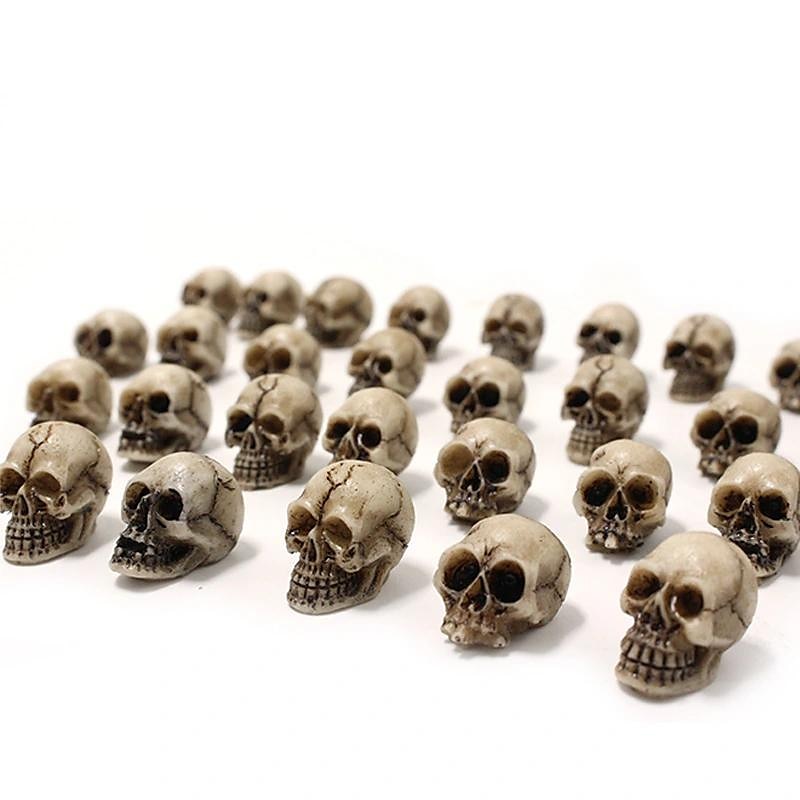 20 Stück Mini-Totenköpfe, Halloween, kleiner Skelettkopf, Blumentopf-Dekor, realistischer Totenkopf, Kunsthandwerk, Gartendekoration, Bonsai, Hofornamente 2025 - $9.49 –P5