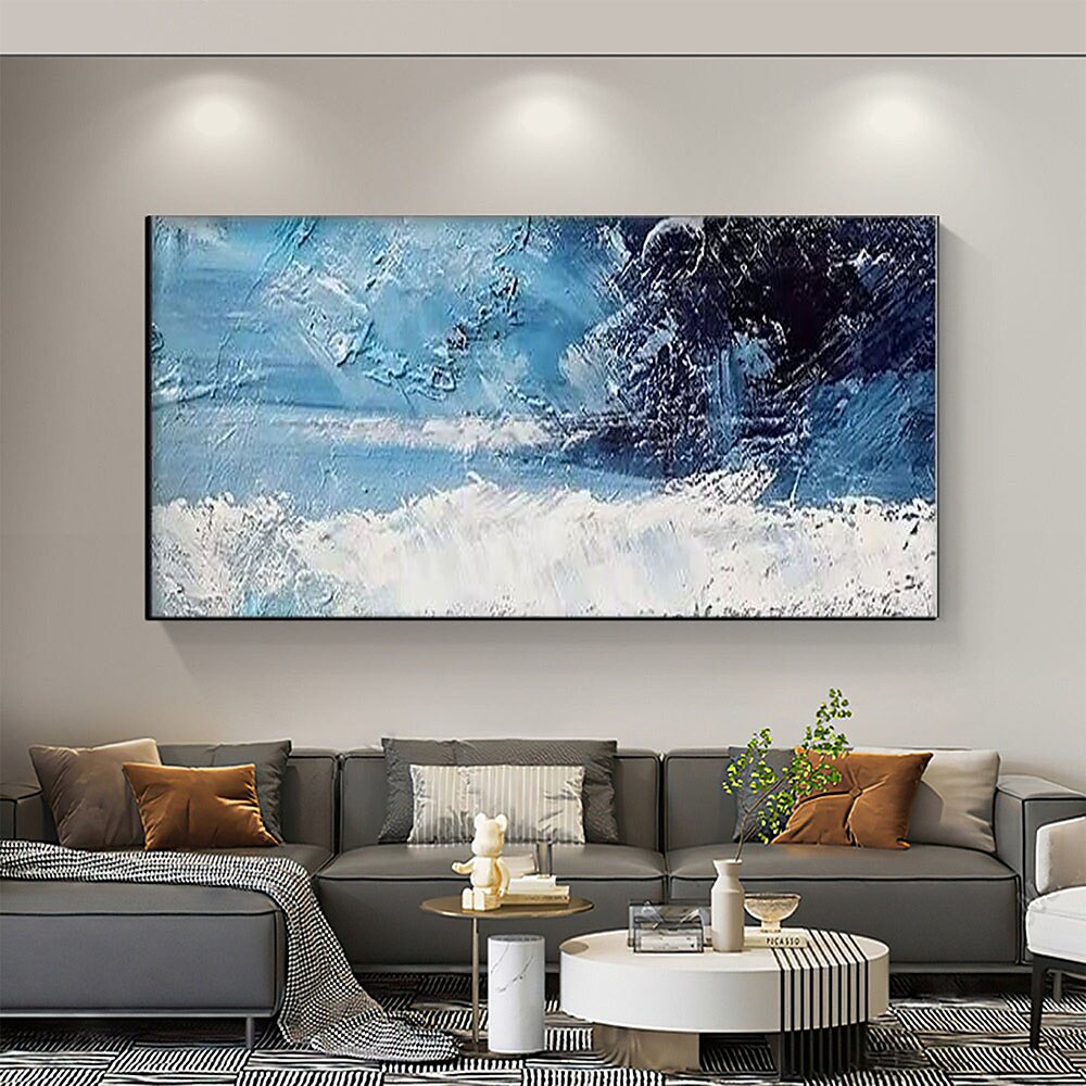 Pure Hand painted Sunset Sea Sky Ocean Beach Landscape Colorful Abstract Wall Art Extra Large Panoramic Oil Painting On Canvas 2025 - $83.99 –P16