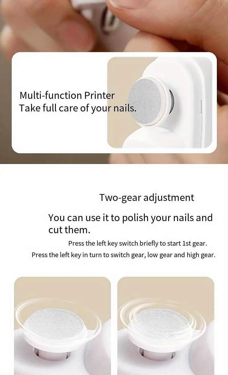 Electric Nail Clipper Safety Automatic Fingernail Clipper Portable Nail Trimmer Electric Nail Trimmer Manicure Tool For Kids Adults Elderly 2025 - $28.99 –P5