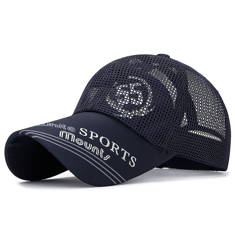 Per uomo Cappellino da baseball Cappello da sole Berretto sportivo Nero Bianco Poliestere Visiera lunga Viaggi Rinfrescante Stile da spiaggia Esterno Da mare Con lettere stampate Regolabile del 2025 a $11.49 –P7