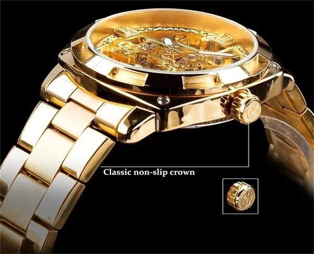 FORSINING Men Mechanical Watch Luxury Large Dial Fashion Business Hollow Skeleton Automatic Self-winding Luminous Waterproof Stainless Steel Watch 2025 - $56.99 –P2