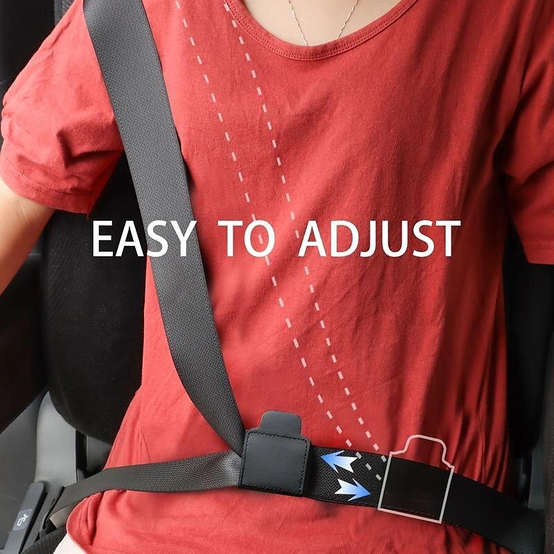 2Pcs Car Seat Seat Belt Adjuster Velcro PU Leather Seat Belt For Children Pregnant Women With Limiter Fixed Clip Anti-stretching Neck Belly 2025 - $11.99 –P4