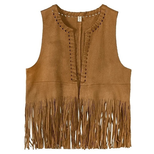 Retro Vintage 1970s Suede Vest Hippie Tassel Fringe Fancy Dress Women's Carnival Masquerade Party Pride Parade Pride Month Adults' Vest 2026 - $22.99 –P1