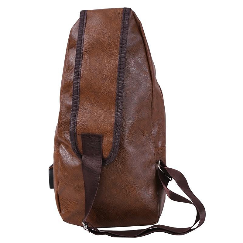 Fashion Men's Casual Crossbody Pouch PU Leather Shoulder Bag Leisure Chest Pack 2025 - $14.99 –P17