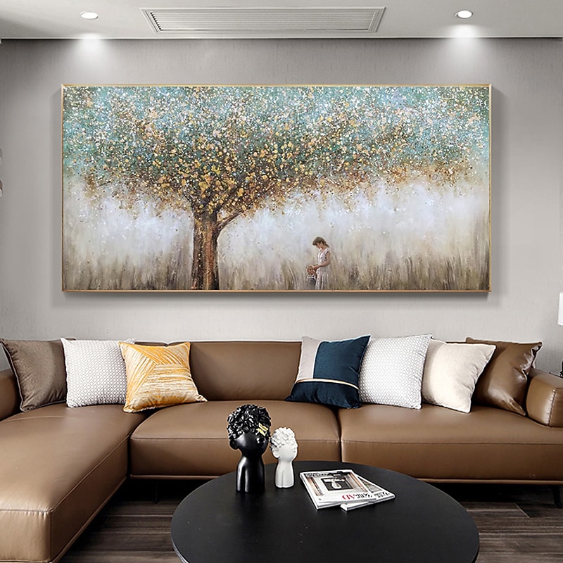 Pintura a óleo abstrata colorida da árvore da vida, arte de parede, tela pintada à mão, imagens de arte de parede para sala de estar, decoração de casa, sem moldura de 2026 por $168.99 –P11