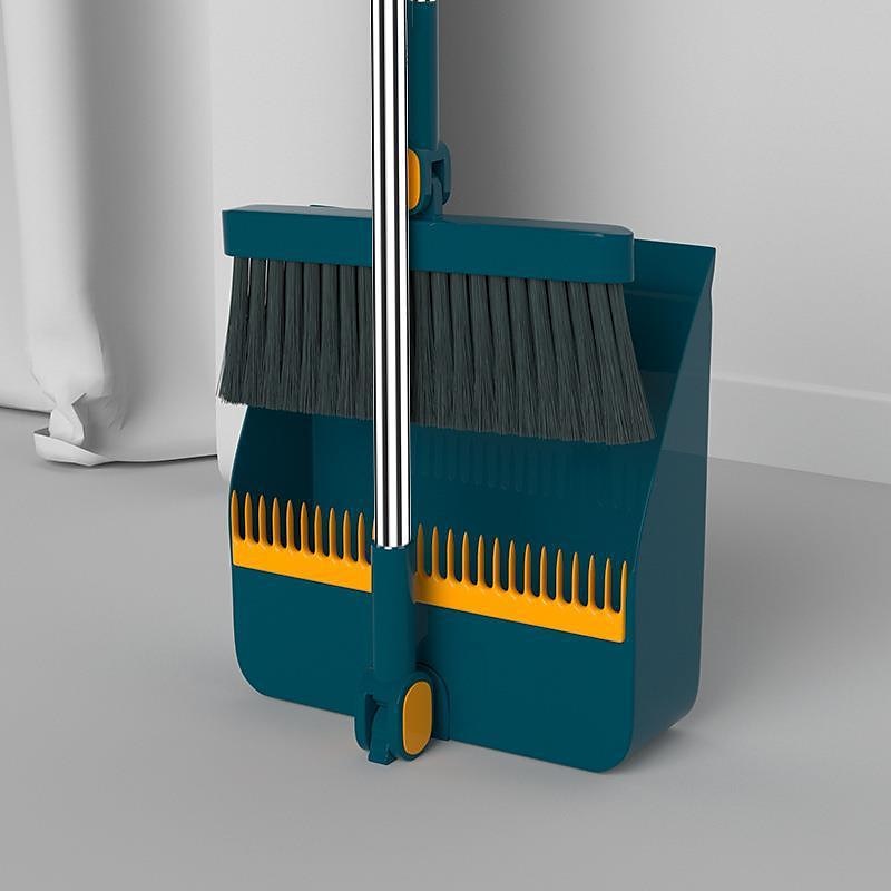 1 set / 2 pezzi set di scopa e paletta per la casa, set combinato di scopa e paletta verticale, spazzare i peli di animali domestici del pavimento in legno della cucina dell'ufficio, prodotti per la del 2025 a $41.99 –P10