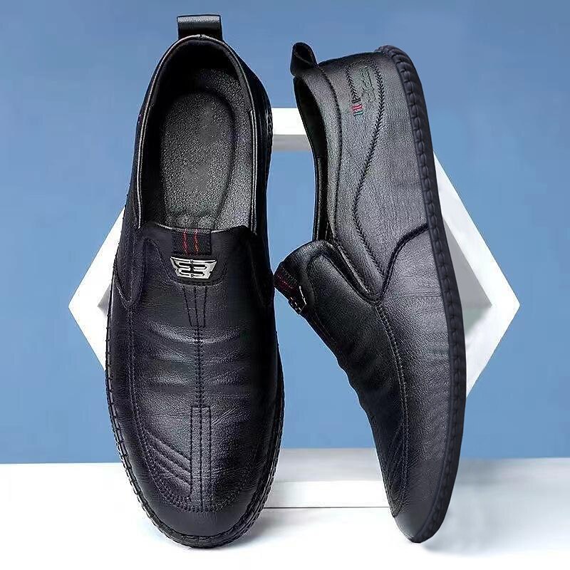 Mocassins Homme à Enfiler En Cuir Souple - Semelle Confortable Pour Marcher, Conduire Ou Relaxer