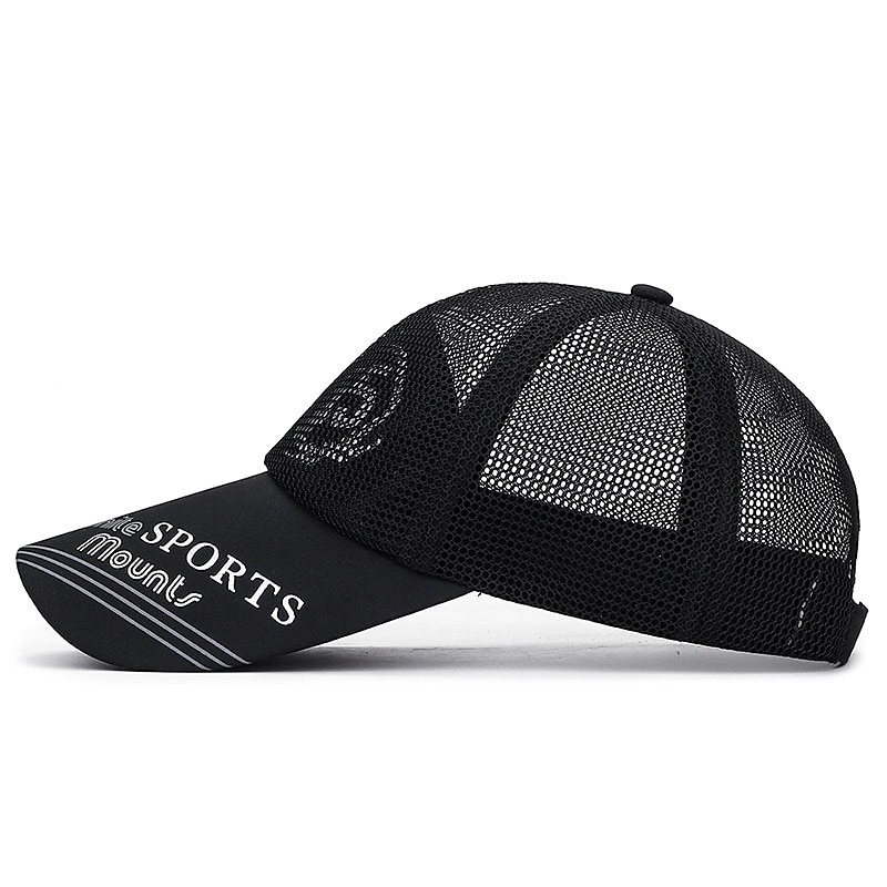 Per uomo Cappellino da baseball Cappello da sole Berretto sportivo Nero Bianco Poliestere Visiera lunga Viaggi Rinfrescante Stile da spiaggia Esterno Da mare Con lettere stampate Regolabile del 2025 a $11.49 –P3