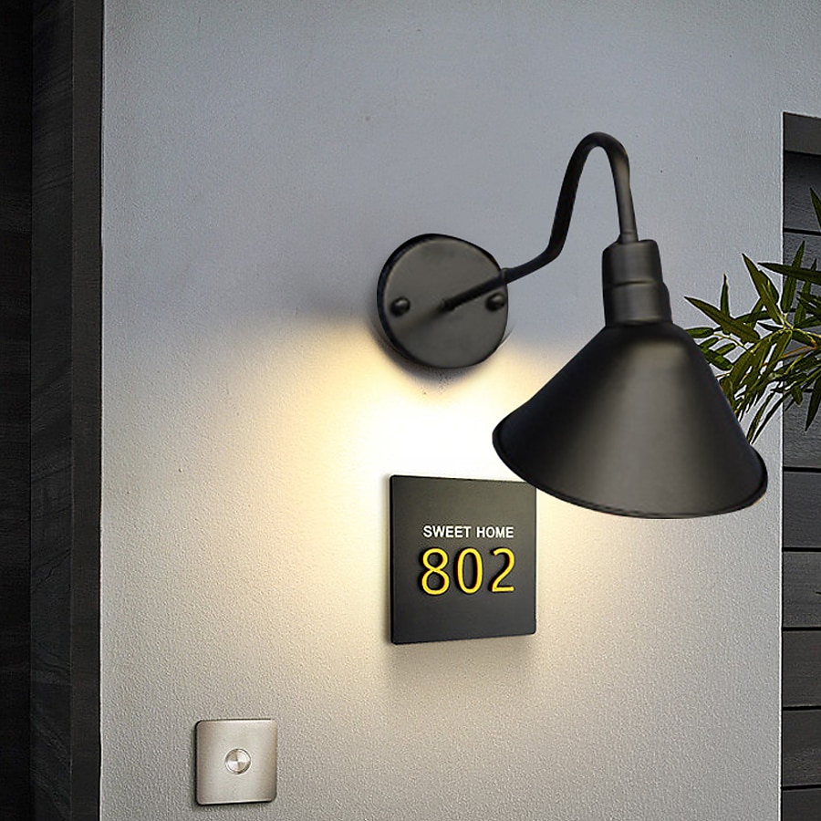 Candelabro de parede de pescoço de ganso de luz de celeiro externo/interno ip65 à prova d'água montagem em parede de fazenda vintage luminária exterior preto fosco para varanda frontal, casa, garagem, de 2025 por $165.99 –P7