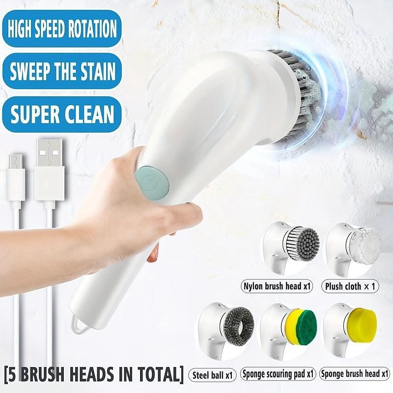 Electric Spin Scrubber, 2023 Electric Cleaning Brush with 8